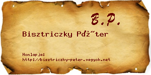 Bisztriczky Péter névjegykártya